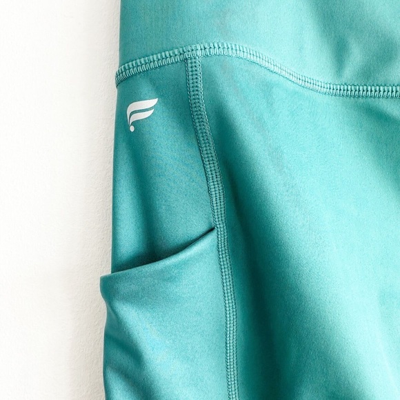 Fabletics Teal Leggings with Pocket Medium High-Waisted Ultra Cool - Picture 7 of 7